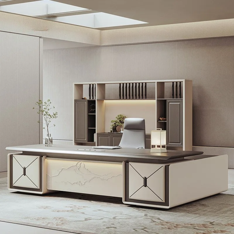 CEO desk,boss table,office Furniture,President High-End Executive Manager Office Desk And Chair Set