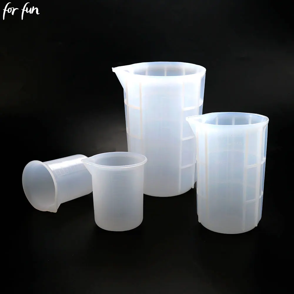 

For Fun 700ML 300ML 100ML Silicone Measuring Cup With Scale DIY Crystal Drop Gel Resin Mixed Cup Jewelry Making Baking Tools