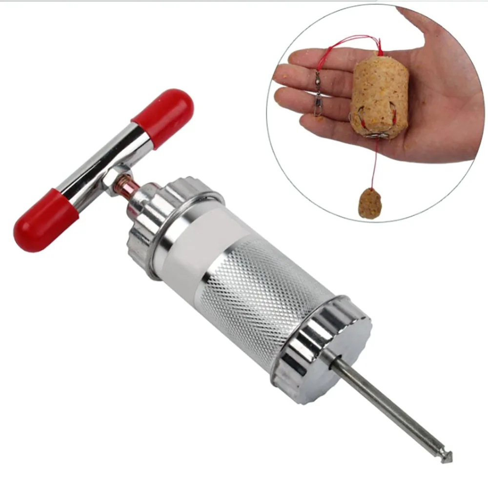Durable Aluminum Alloy Bait Shaper Tool Easy To Use Silver Bait Maker Tool Squeezing Fishing Bait Maker For Fishing Enthusiasts