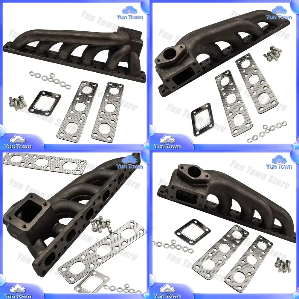 Exhaust Manifold Kit with Gaskets for BMW E36 1991–1999 E46 2000–2006 T3 Turbo Cast Iron Exhaust Manifold for Car Repair