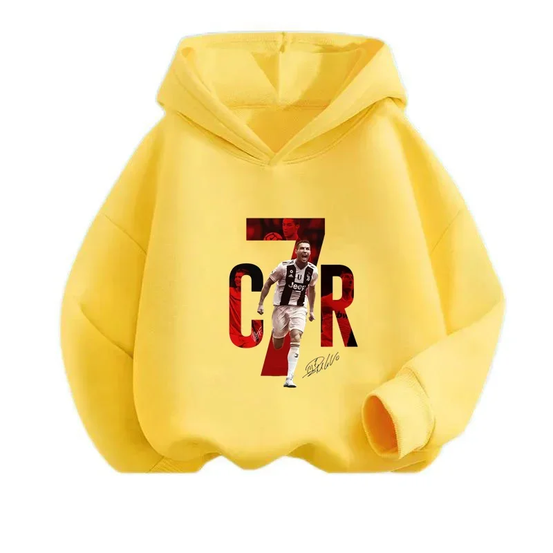 Autumn Fashin Ronaldo Hoodie Kids Clothes Boys Clothing Jersey Baby Girls Clothes Warm Sweatshirt Children Marios Pokemon Tops