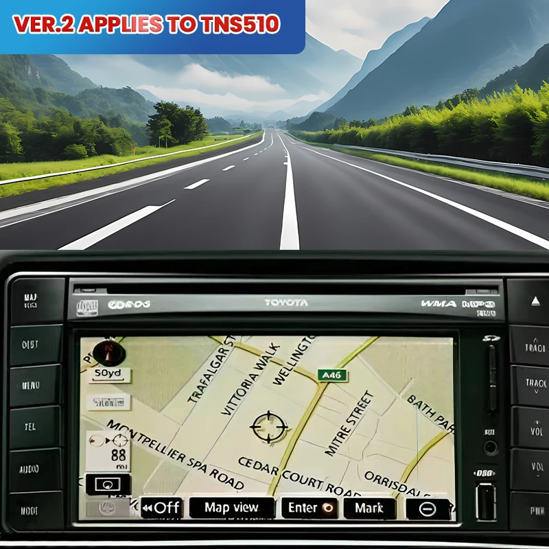 Latest Version For Toyota Ver.2 TNS510 Navigation SD Card Satellite Maps 2020-2021 GPS SD Card UK & Europe