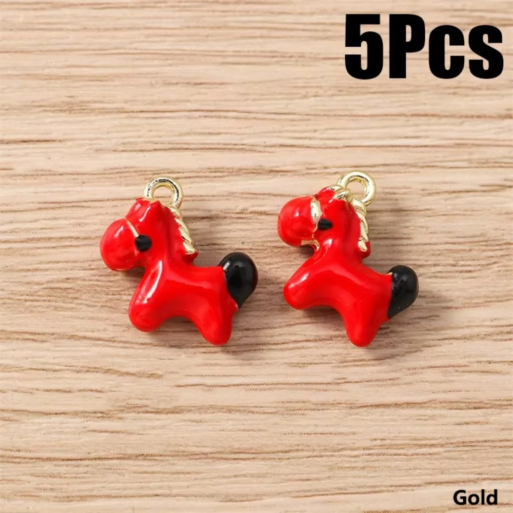 5 Pcs Necklaces Charms Horse Charms Pendants Zinc Alloy Little Horse Horse Pendant Accessories Parts Multi-purpose