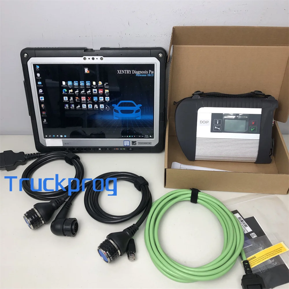 2023.09 HHTwin MB STAR C4 SD Doip Protocol Compact C4 Car Truck for Benz Software Auto Diagnostic Tool WIFI Connect+cf33 tablet