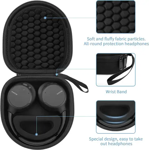 Étui rigide pour écouteurs Sony WH-CH700N / CH710N / CH720N / Edifier W830NB, housse de protection de voyage, sac de rangement EVA