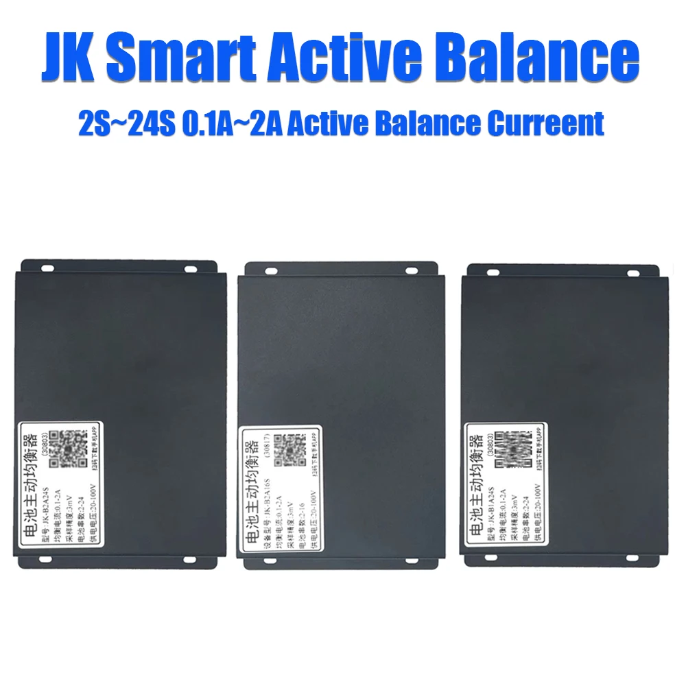 JK BMS Smart Balancer 1A 2A Active Balance 4S 8S 16S 20S 24S 200A 2V-100V tensione di alimentazione per batteria da campeggio Power Bank Lifepo4