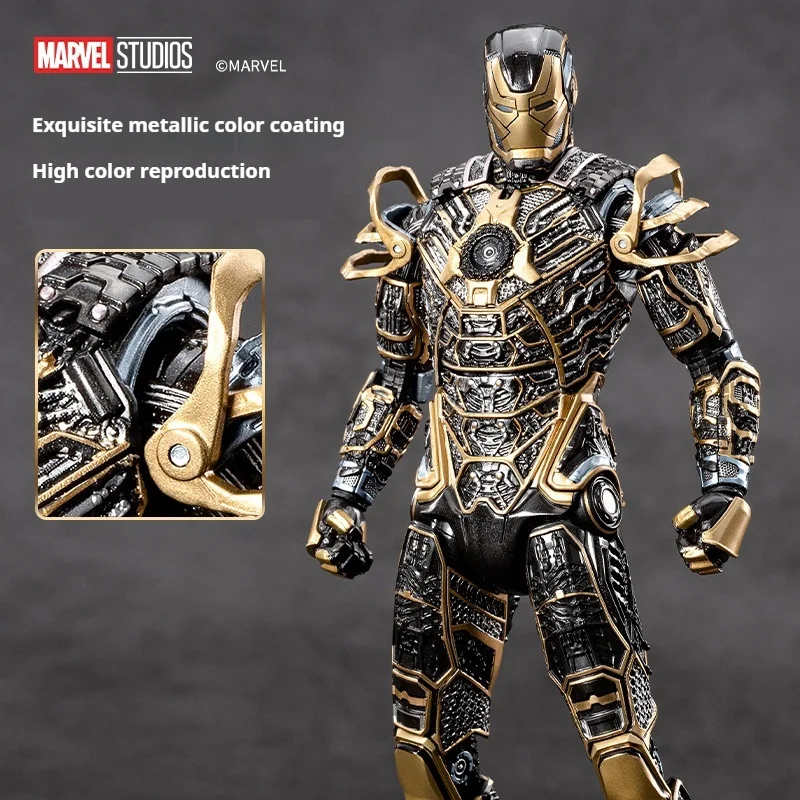 ZD Toy 18cm Iron Man Mk41 figuras de acción de esqueleto negro conjunto móvil modelo coleccionable decoraciones de escritorio juguetes regalos de cumpleaños