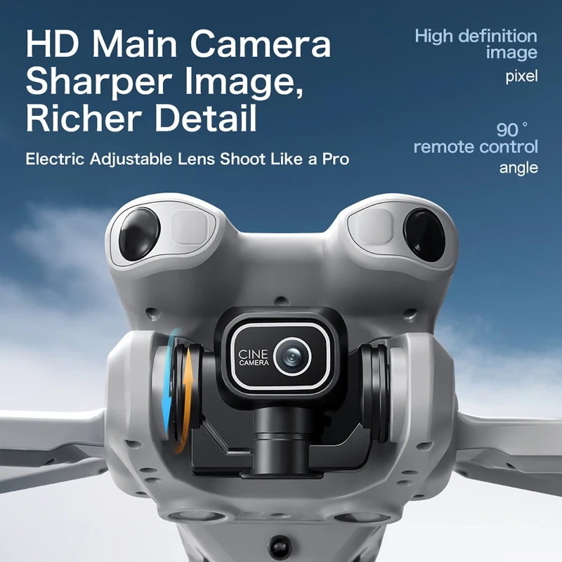 Portable Drone Kit with 4K HD Camera HD 4.3-inch Screen Remote Control Obstacle Brushless Avoidance Aerial Photography Drone