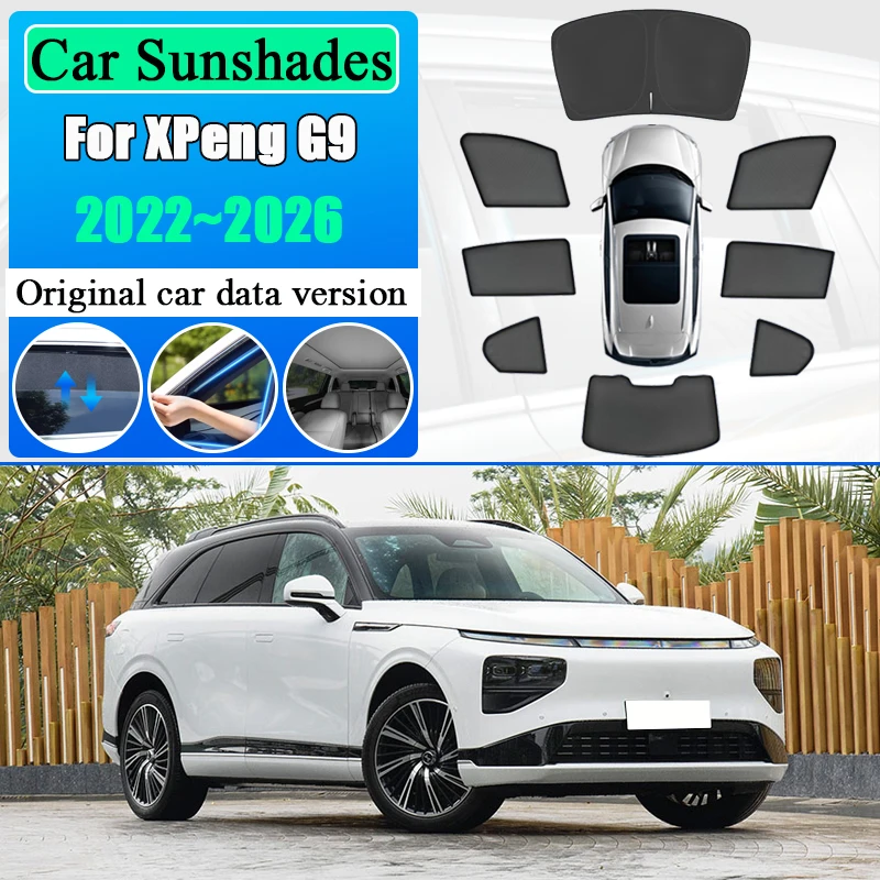 

For XPeng G9 2022 2023 2024 2025 2026 Sun Shade Windshield Window Visor Side Window UV Protection Privacy Curtain Accessories