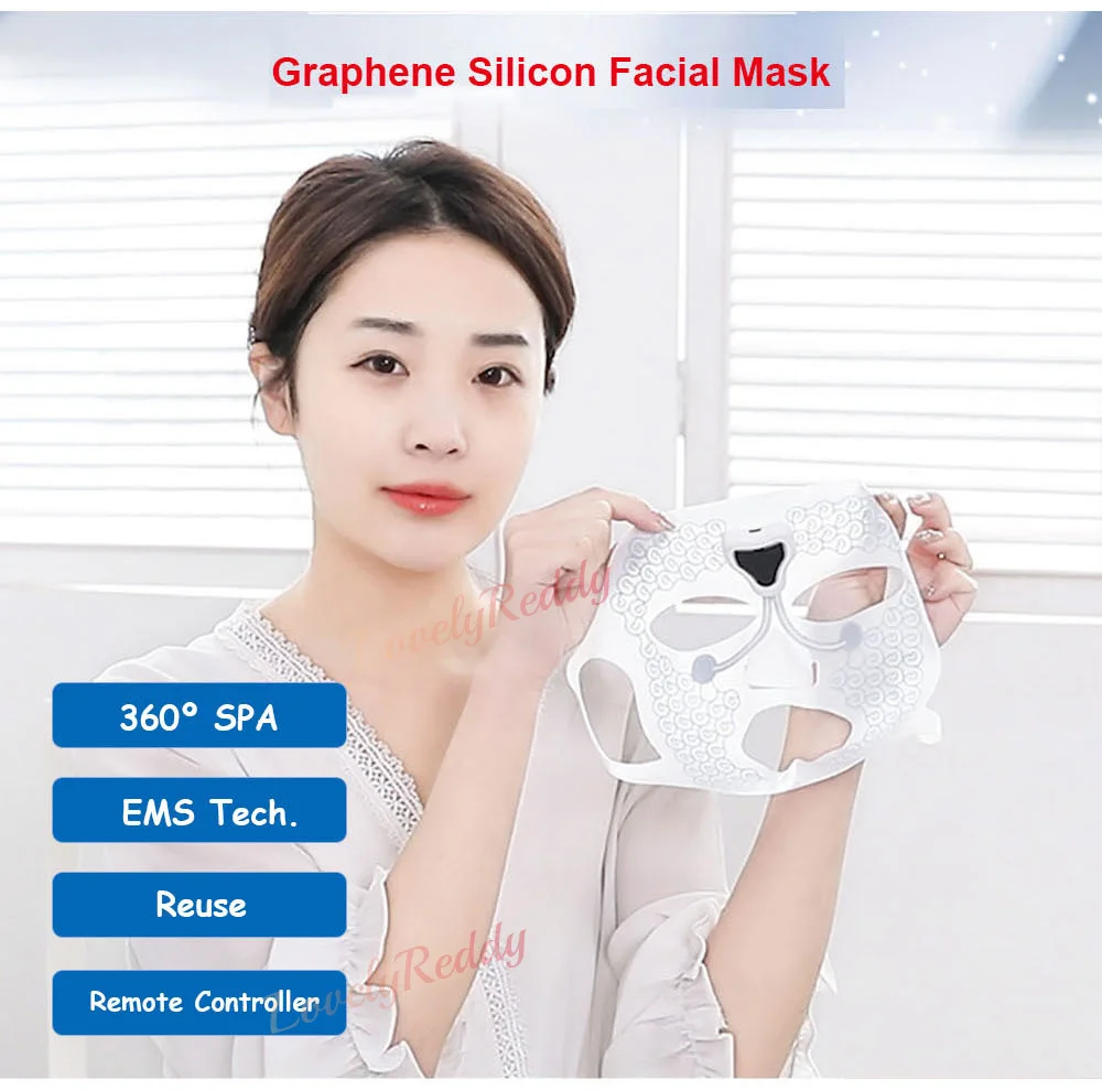 

Electric Face Mask Reusable Silicone Facial Masks EMS Skin Tightening Rejuvenation Therapy Skincare Women Beauty Masks