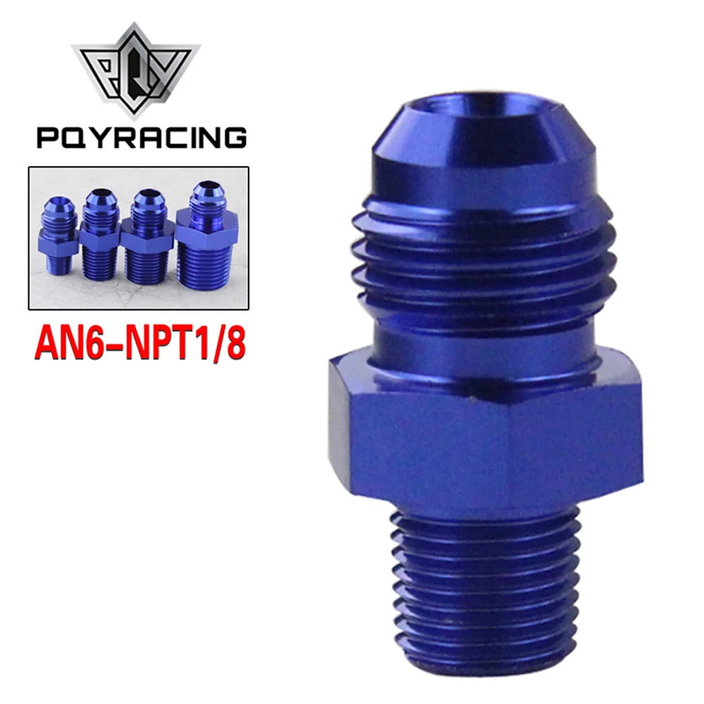 AN6 to 1/8 NPT Straight Adapter Flare Fitting Auto Hose Fitting Male PQY-SL816-06-02-011