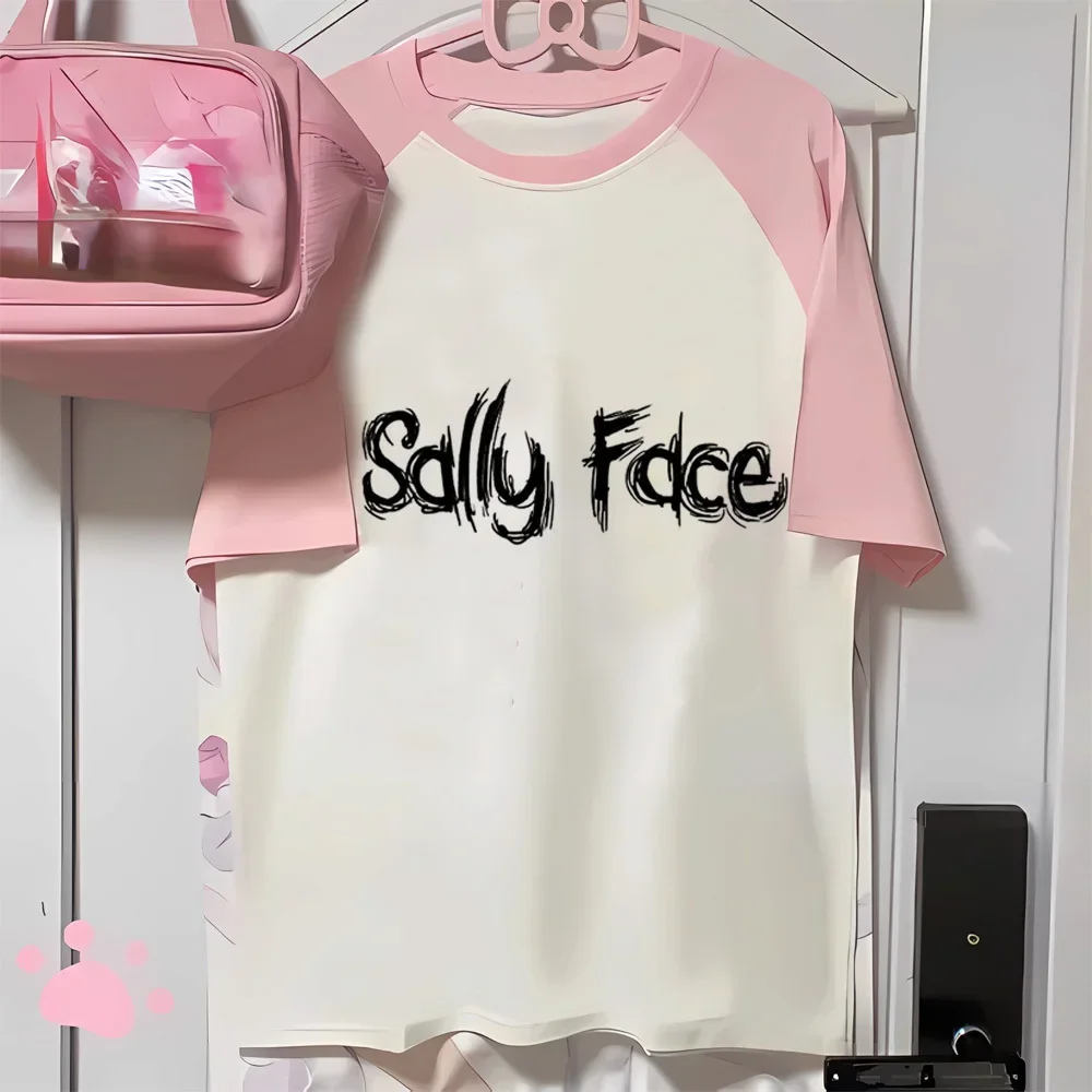 

Sally Face tshirt women quick dry funny Y2K top female comic anime y2k clothing