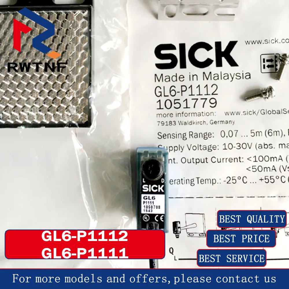 Brand New Genuine GL6-P1112 GL6-P1111 SICK Specular reflection photoelectric switch,100% original warehouse stock