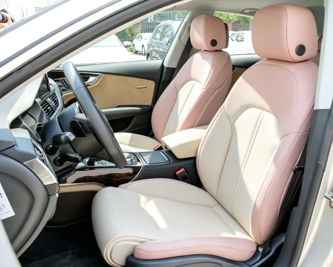 Für Audi A7 C7 2012~2016 Maßgefertigte Autositzbezüge Luxuriöses Nappaleder 100% Passgenau Innenraumzubehör 360 ° Vollständige Abdeckung – Detail 7
