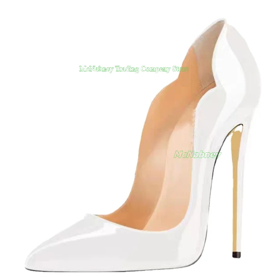 Patent Leather High Heels Pumps,Pointed Toe High Heels Thin Heel Women Shoes Wedding Party Heels 2023 New Zapatos Para Mujere