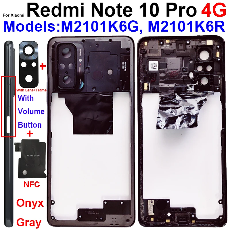 Xiaomi Redmi not 10 için orta çerçeve konut Pro not 10Pro Max orta