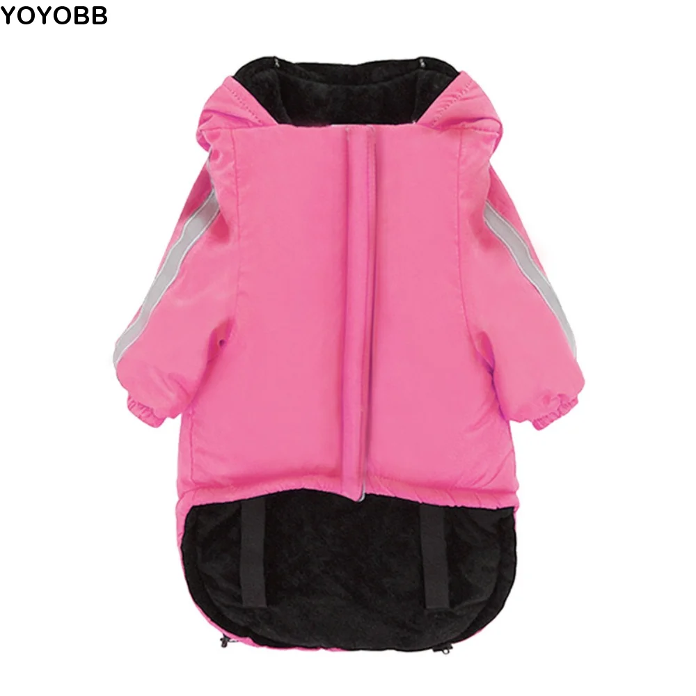 

Fashion Windproof Fleece Dog Clothes Waterproof Warm Winter Pet Apparel Thicken Comfortable Dog Hooded Coat for Dogs