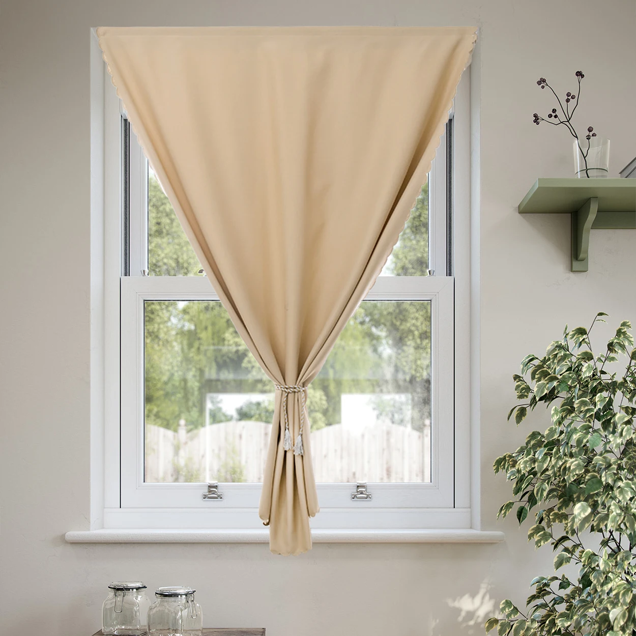 ستائر تعتيم 100%، ستائر فيلكرو يمكن لصقها بدون ثقب، ستائر محمولة لغرفة النوم، غرفة المعيشة، الطابق السفلي، التعتيم، الحماية من الشمس والعزل الحراري