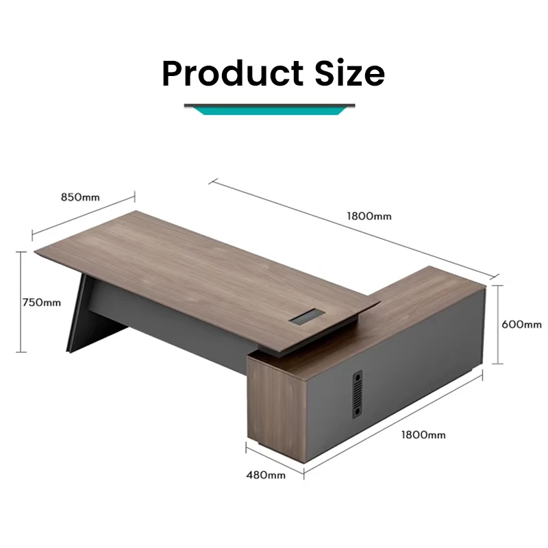 Luxury Modern Wooden Boss Desk Manager Office Table Design