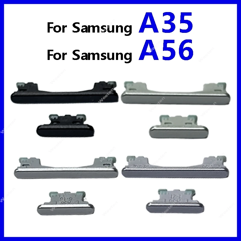 Teclas laterales de volumen + botón lateral de encendido para Samsung Galaxy A36 A56 5G SM-A366 A566 Botón lateral de encendido/apagado Teclas de ajuste de volumen