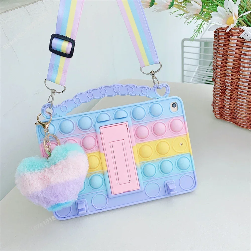Silicone Tablet Stand Case for iPad Mini 6 Air 1 2 3 10.5 4 5 10.9 10th 2022 10.2 2019 2020 Pro 11 2021 9.7 2018 2017 Kids Cover