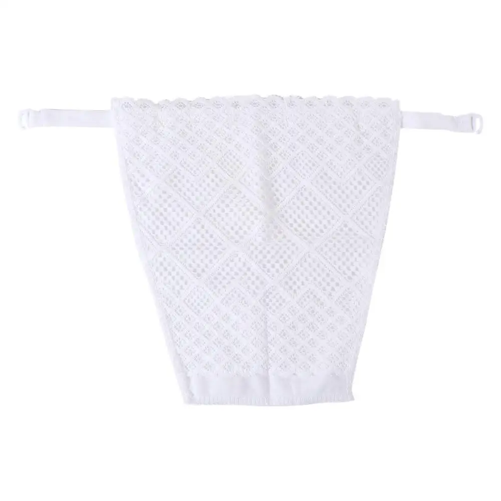 

Fashion Stripe Strapless Insert Wrapped Chest Mesh Double Layer Lace Anti-Glare Tube Top Underwear Thin Party