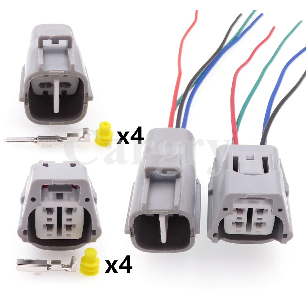 1 Set 4P AC Assembly Auto Oxygen Sensor Electric Cable Sealed Connector 6189-0126 6188-0066 Car Waterproof Socket