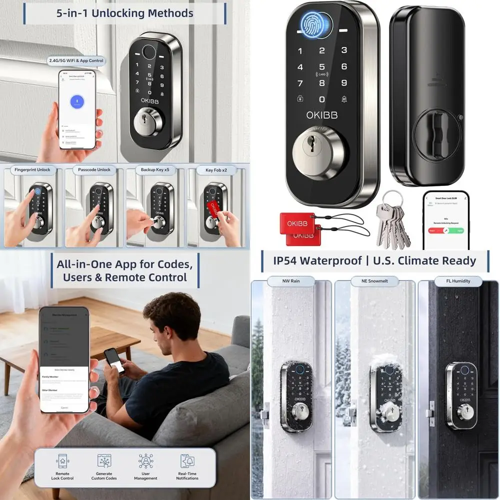 

Умный кодовый замок с управлением через приложение, сенсорным экраном, защитой от непогоды, класс безопасности 3.