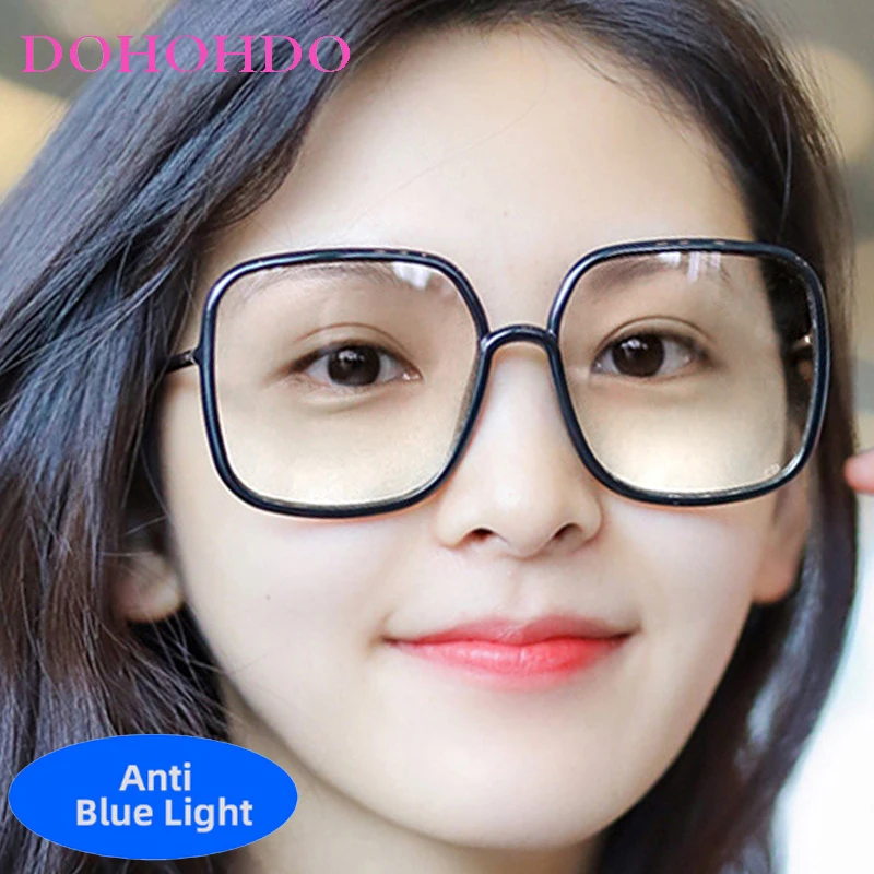 

Trend Fashion Oversized Classic Square Eyeglasses Men Women New Brand Designer Optical Spectacle Anti-Blue Light Eyeglasses Очки