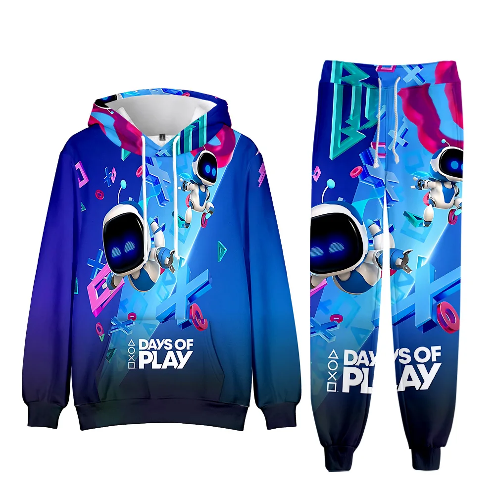 

Fashion Novelty astro bot 3D Print Sweatshirt Sweatpants Adult/child Hoodies+ Trousers Suit Boys/Girls 2 Piece Set Clothes