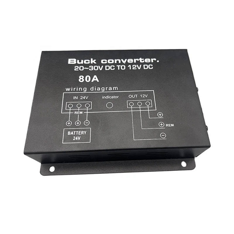 고품질 80A 24V DC-12V DC 자동 변환기, 신형 차량용 스텝다운 전원 변압기