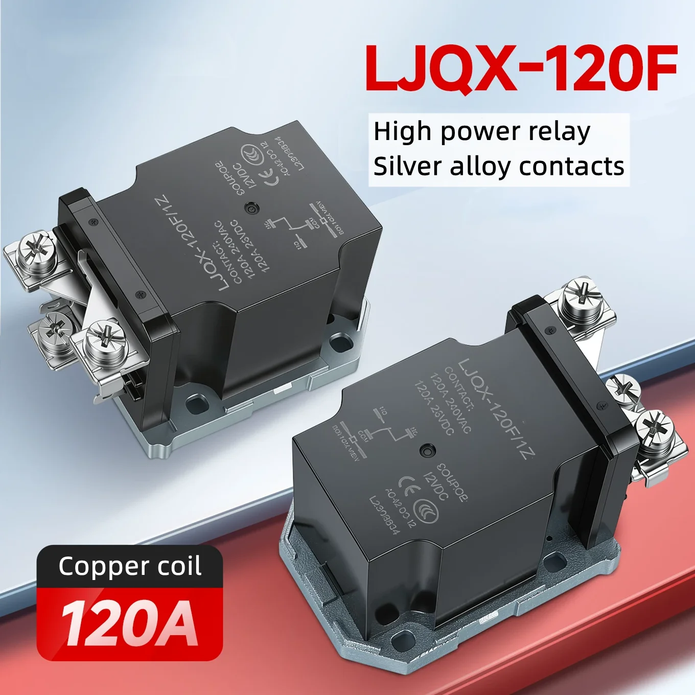 Original New 100% LJQX-120F/1Z High Current 120A High Power 12V Relay 24V JQX-120F 100A 220V