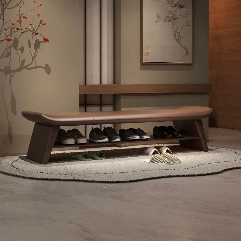 Wooden Black Shoes Changing Stool Bench Entry Shelving Pouf Shoes Changing Stool Office Piano Taburete Madera Room Furniture