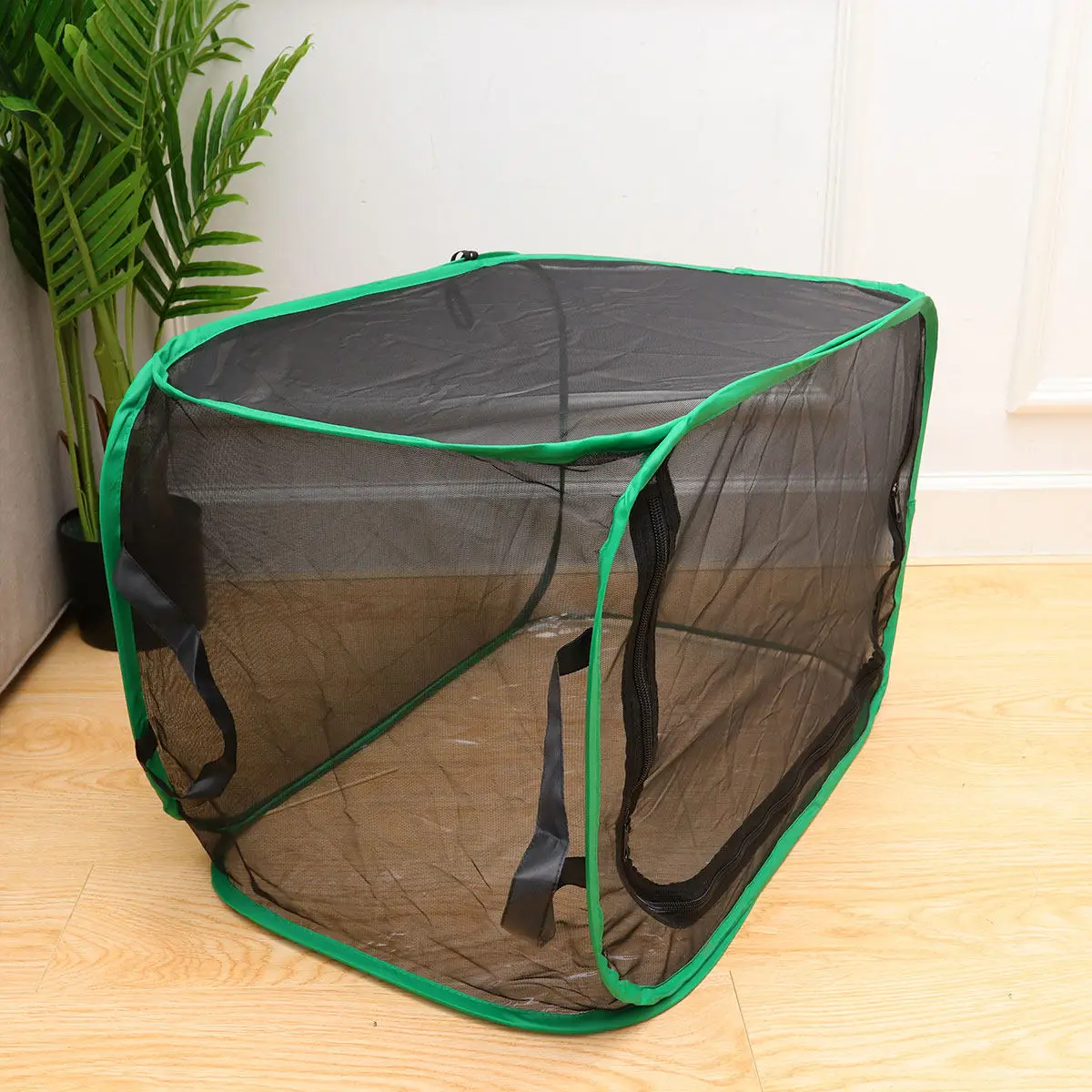 1Pcs 60x40x40cm Collapsible Insect Case with Large Zipper Side Opening for Catch Study Release Butterflies Encourages