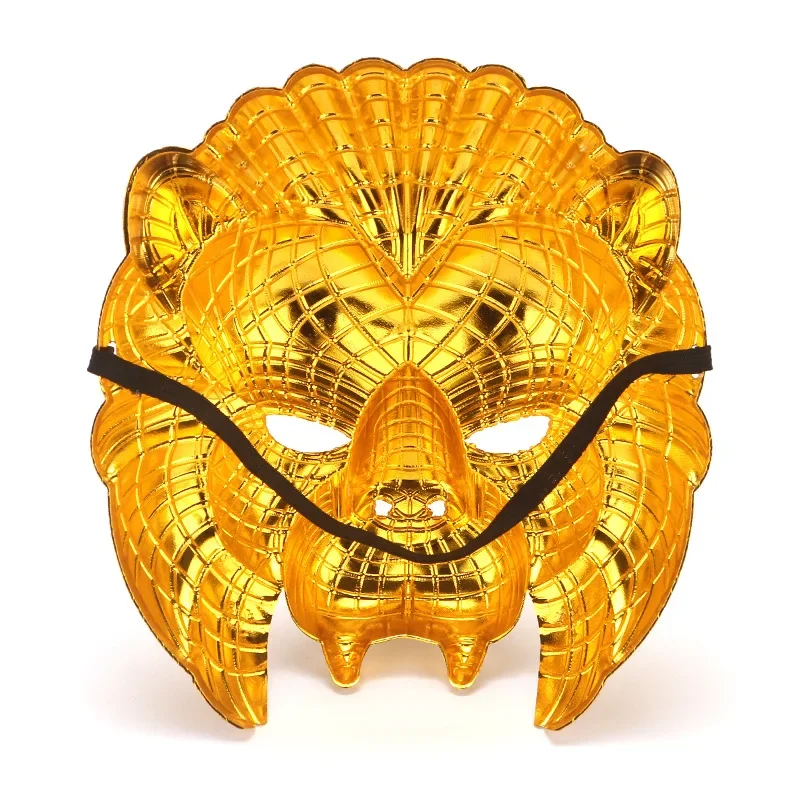 2025 Halloween-Löwenmaske, Leopard, galvanisiertes Gold, Kellnermaske, beliebtes koreanisches Filmthema, Anziehspiel, Helmoberfläche
