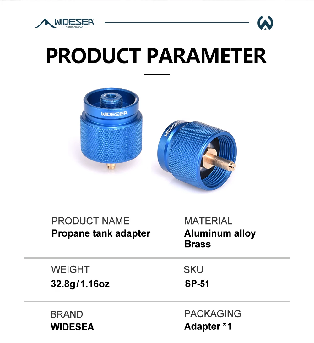 Outdoor-Camping-Propan-Tank-Adapter, Aluminium, integrierte auslaufsichere Gummidichtung, langlebiges, rutschfestes Design, unverzichtbare Outdoor-Produkte – Detail 2