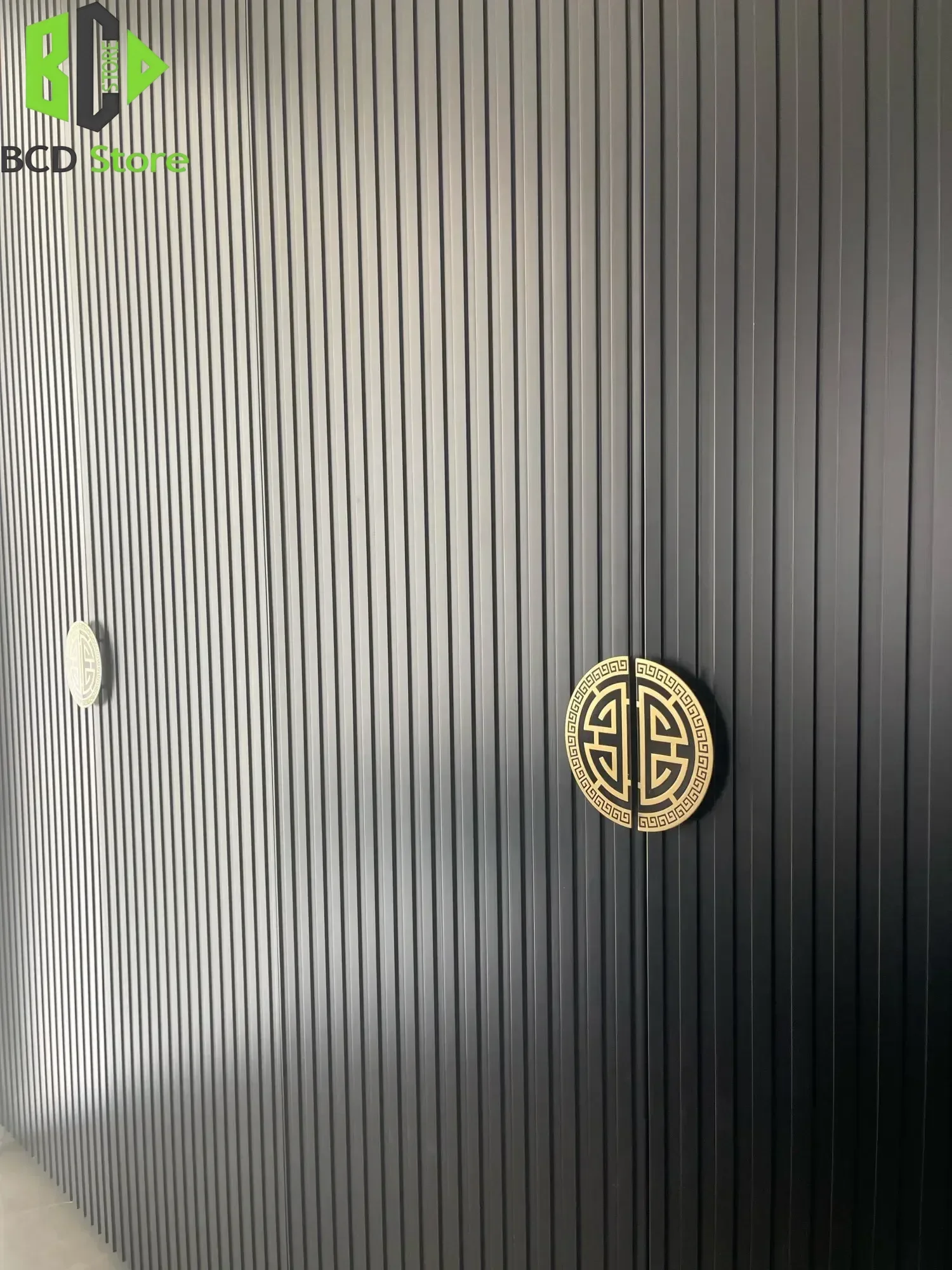 BCD Circular Chinese Style Solid Brass Gold Handles Cabinet Drawer Door Pulls Artistical Retro Furniture Hardware