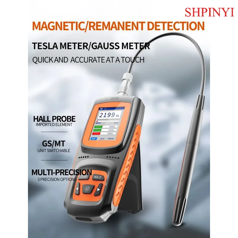 Aikesi Medidor de campo electromagnético Detector Gauss Tesla Medidor Instrumentos de prueba