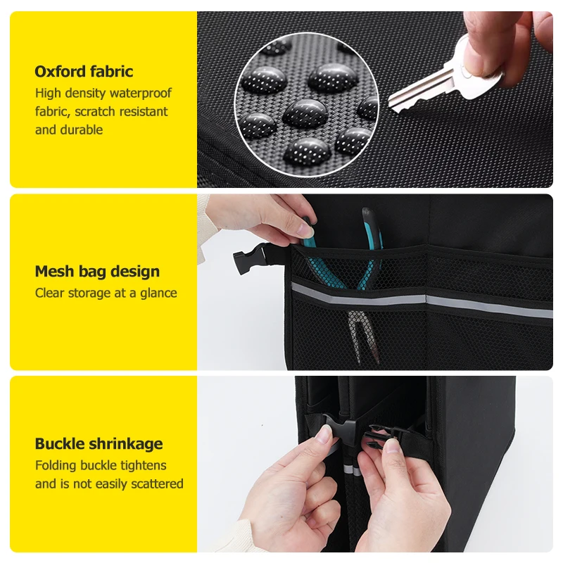 Large Car Trunk Organizer Durable Collapsible Cargo Storage Box For BYD S6 S8 E5 E6 G6 L3 S7 G7 Tang Song Qing Yuan Han Max