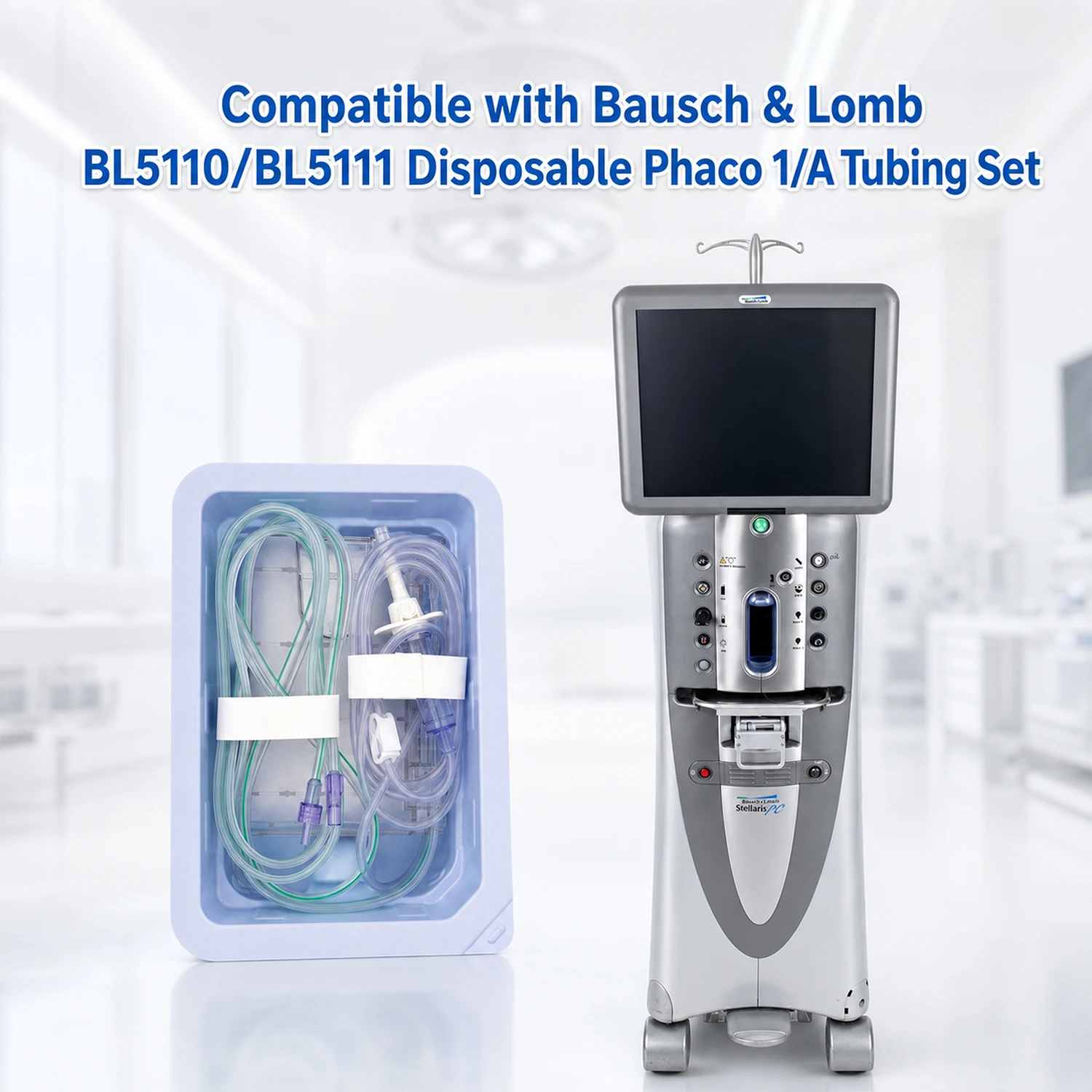 Disposable Pack Tubing Set for Ophthalmic System Compatible