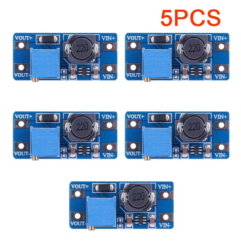 2 stücke MT3608 Einstellbare Boost Modul DC-DC Step Up Converter Modul 2A Max 2V-24V zu 5V 9V 12V 28V Booster Netzteil Bord