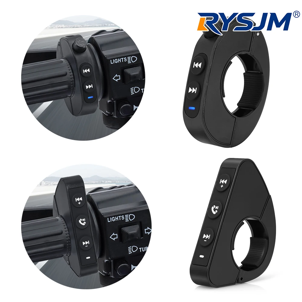 

Wireless Motorcycle Handlebar Media Controller Steering Wheels Switch Bluetooth-compatible Smart Remote Wheels Switch For Music