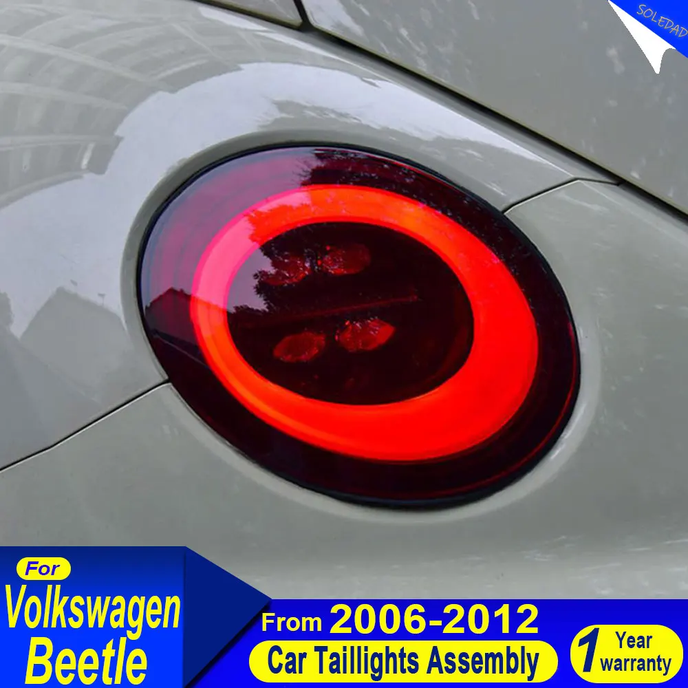 Car Tail Lights For Volkswagen VW Beetle 2006-2012 DRL Taillight Dynamic Turn Signal Brake Rear Lamp Reverse Tools Accessories