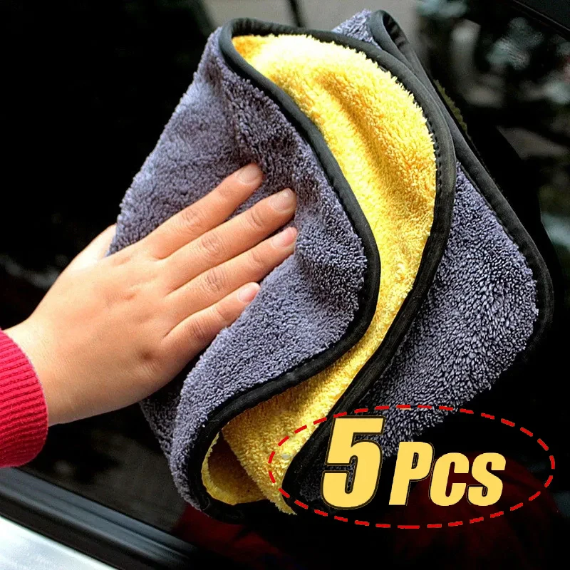 1/3/5 pcs Extra Soft Car Wash Microfiber Towel Car Cleaning Drying Cloth Car Care Cloth Detailing Car WashTowel