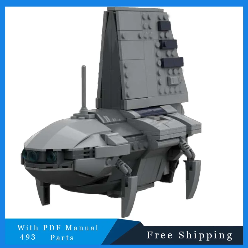 

493 шт. MOC Sheathipede-класс, сепаратор, технология челнока, модульный строительный блок, модель DIY, сборная игрушка, подарок на Рождество и день рождения