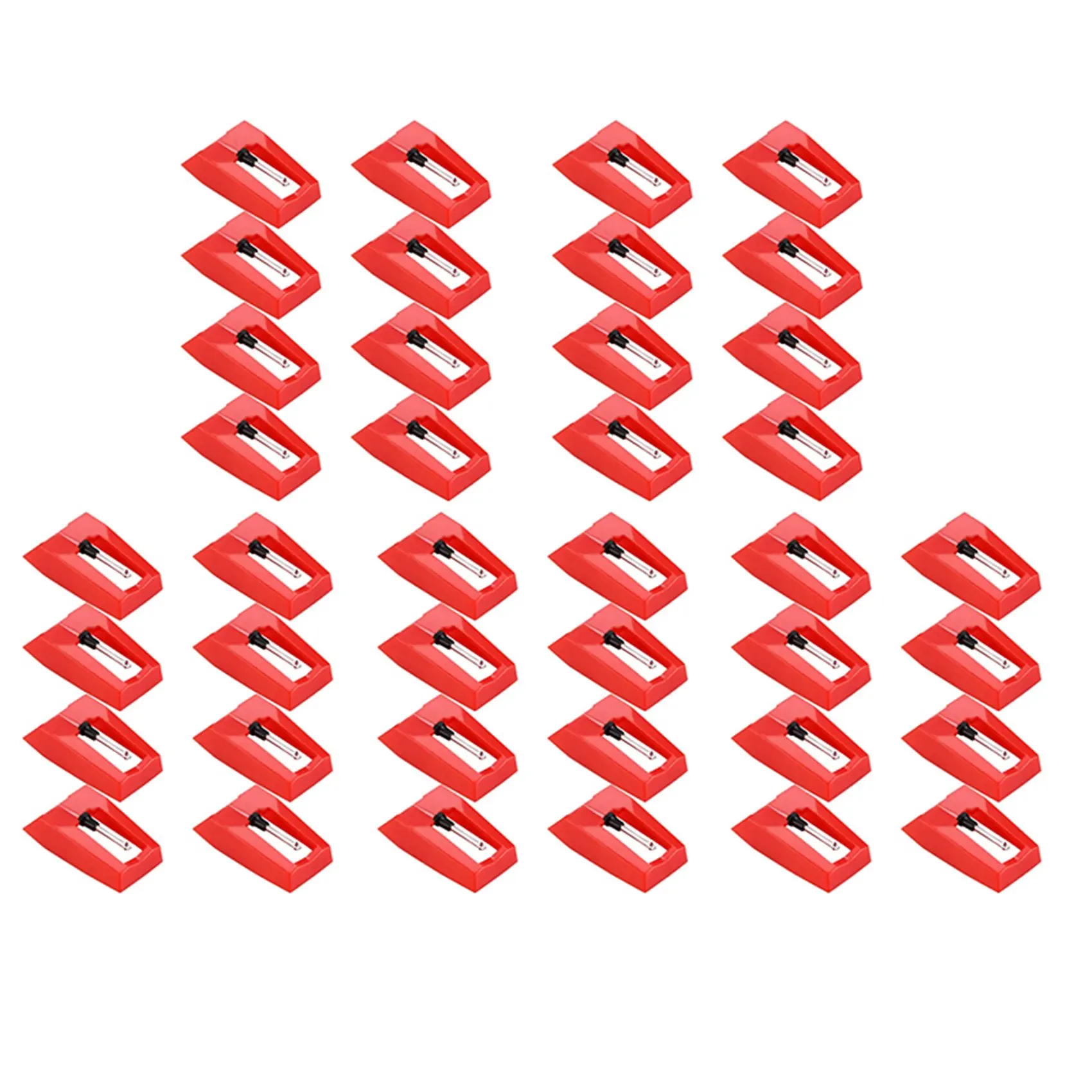 FULL-40 Pcs Record Player Needle Turntable Ruby Replacement Stylus Needles For Vinyl Record Player