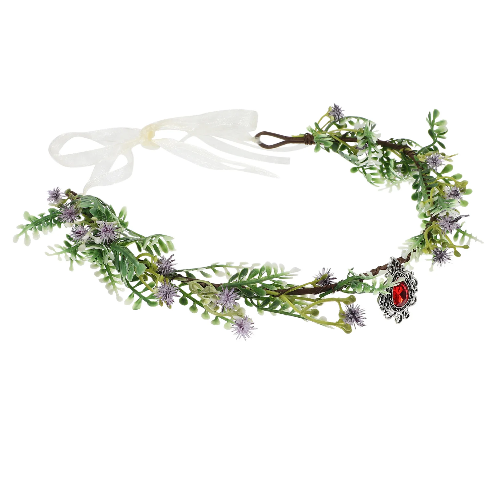 1 قطعة خوذة تاج زهرة للنساء أنيقة الزفاف إكسسوارات الشعر حفل زفاف زي عقال للرأس على شكل تاج الأزهار تيارا