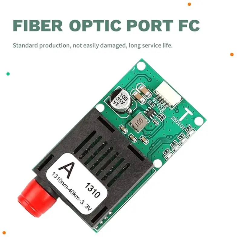 AU61-FC Interface 40KM TTL Fiber Transceiver Module Optical Terminal Equipment AV/VCC GND TX