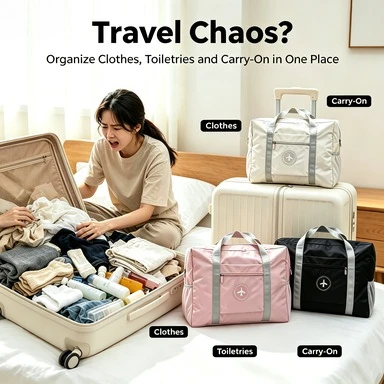 Lightweight Carry on Bag Pouch Travel Accessories Airplane Carry-On Clothes Organizer Hospital Maternity Bag Practical Home Use