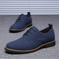 Men Oxfords Suede Leather Dress Shoes Men Casual Shoes Sneakers Luxury Brand  Loafers Men Classic Flats derby shoes